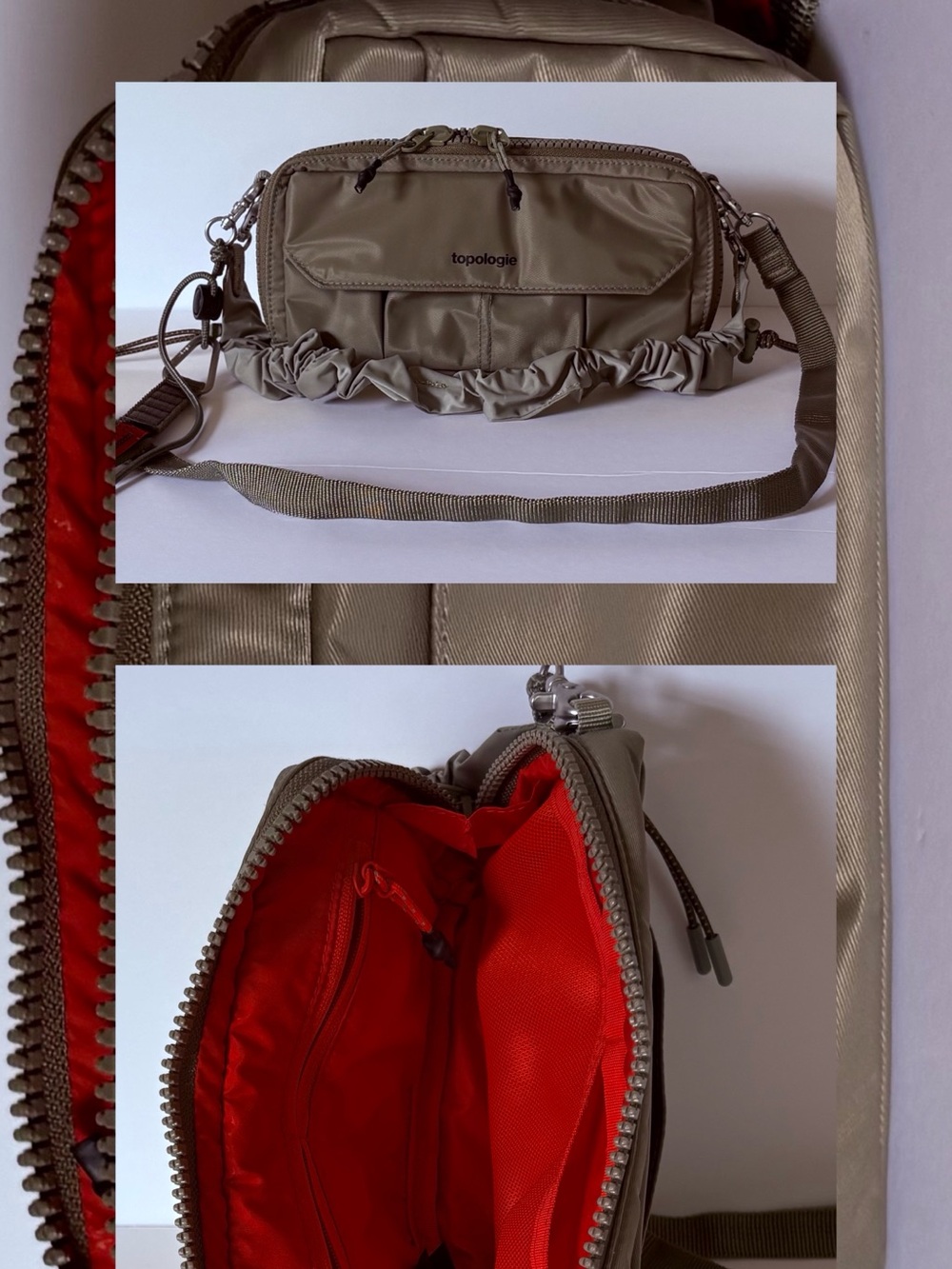 RARE Topologie Olive Nylon Crossbody - Utility Sacoche
